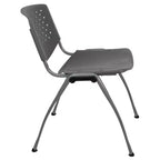 Flash Furniture HERCULES Series 880 lb. Capacity Plastic Stack Chair with Powder Coated Frame