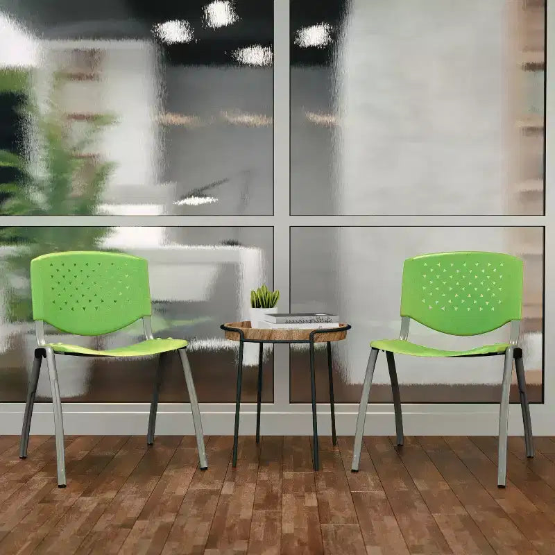 Flash Furniture HERCULES Series 880 lb. Capacity Plastic Stack Chair with Powder Coated Frame