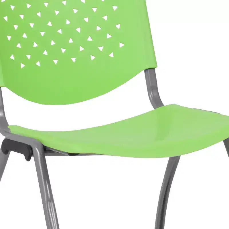 Flash Furniture HERCULES Series 880 lb. Capacity Plastic Stack Chair with Powder Coated Frame