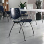 Flash Furniture HERCULES Series 880 lb. Capacity Plastic Stack Chair with Powder Coated Frame