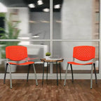Flash Furniture HERCULES Series 880 lb. Capacity Plastic Stack Chair with Powder Coated Frame