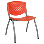 Flash Furniture HERCULES Series 880 lb. Capacity Plastic Stack Chair with Powder Coated Frame