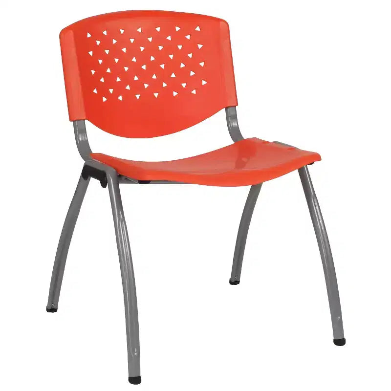 Flash Furniture HERCULES Series 880 lb. Capacity Plastic Stack Chair with Powder Coated Frame