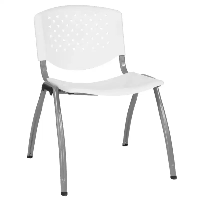 Flash Furniture HERCULES Series 880 lb. Capacity Plastic Stack Chair with Powder Coated Frame