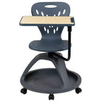 Flash Furniture Laikyn Chaise de bureau mobile gris foncé avec rotation de tablette à 360 degrés et rangement sous l'assise