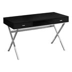Table d'ordinateur portable Monarch Specialties avec tiroirs et étagère ouverte, bureau d'écriture, pieds en métal robustes, 48 po L