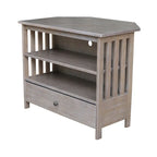 Solid Hardwood Mission Corner TV Stand