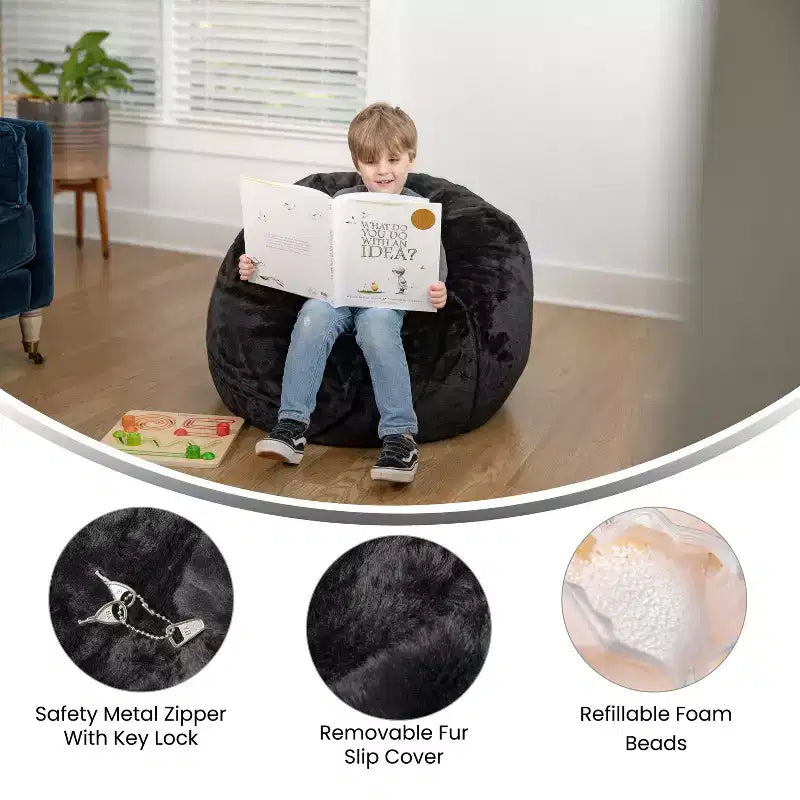 Pouf pour enfants et adolescents Emma et Oliver Small