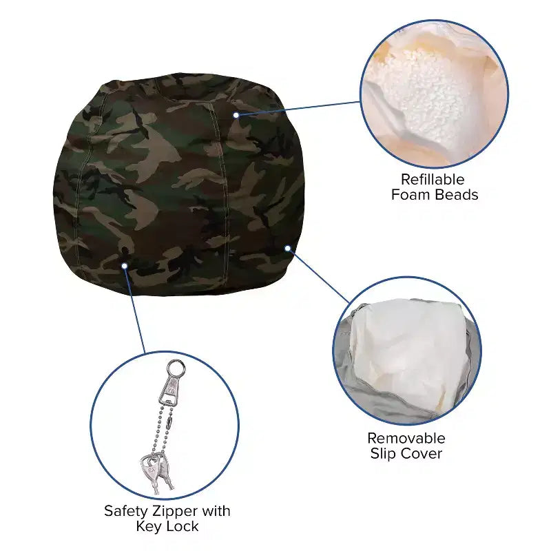 Pouf pour enfants et adolescents Emma et Oliver Small