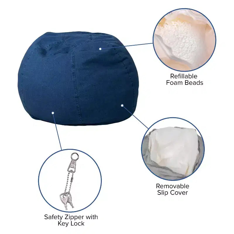 Pouf pour enfants et adolescents Emma et Oliver Small
