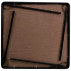 Emma et Oliver Table Pliante Noire avec Dessus de Table en Vinyle – Table de Jeu – Table Portable