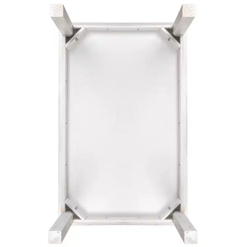 Table de salle à manger rustique rectangulaire en pin massif antique Emma et Oliver 46 x 30