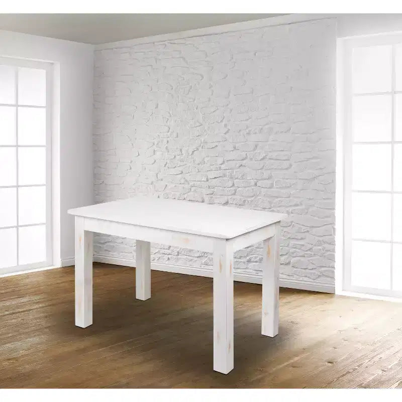 Table de salle à manger rustique rectangulaire en pin massif antique Emma et Oliver 46 x 30