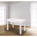 Table de salle à manger rustique rectangulaire en pin massif antique Emma et Oliver 46 x 30