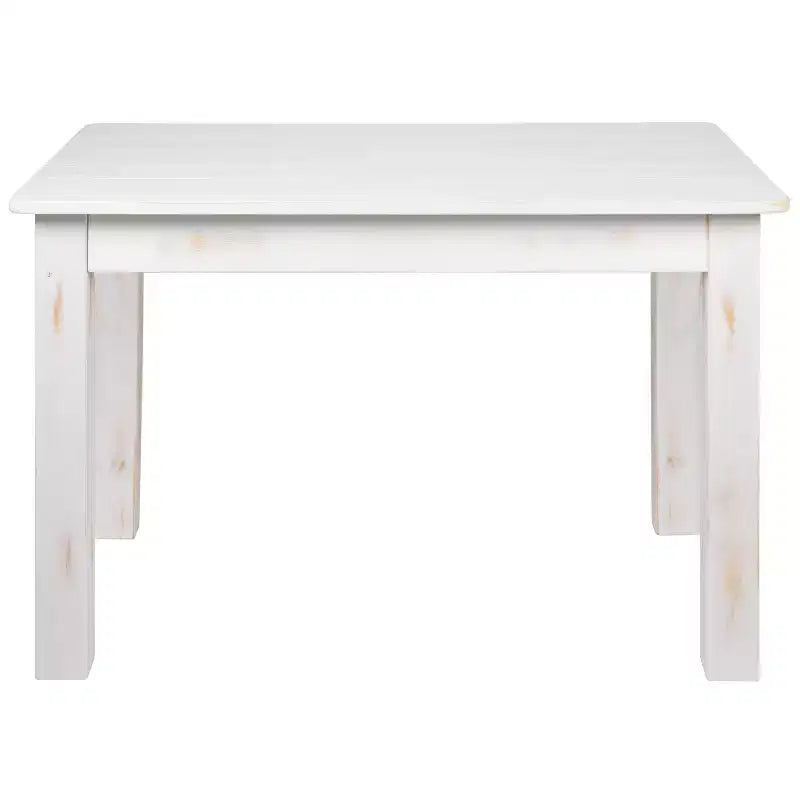 Table de salle à manger rustique rectangulaire en pin massif antique Emma et Oliver 46 x 30