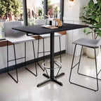 Table de bar rectangulaire en stratifié Emma et Oliver 30x48 avec base à anneau de 23,5x29,5 pieds