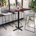Table de bar rectangulaire en stratifié Emma et Oliver 30x48 avec base à anneau de 23,5x29,5 pieds