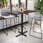 Table de bar rectangulaire en stratifié Emma et Oliver 30x48 avec base à anneau de 23,5x29,5 pieds