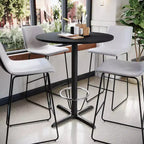 Emma and Oliver 36 Round Laminate Bar Table with 30x30 Foot Ring Base
