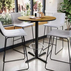 Emma and Oliver 36 Round Laminate Bar Table with 30x30 Foot Ring Base
