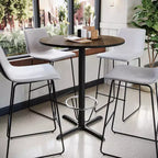 Emma and Oliver 36 Round Laminate Bar Table with 30x30 Foot Ring Base