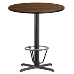 Emma and Oliver 36 Round Laminate Bar Table with 30x30 Foot Ring Base