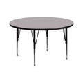 Emma and Oliver 42 Round HP Laminate Adjustable Preschool Activity Table