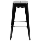 Emma and Oliver 4 Pack 30 High Metal Indoor Bar Stool - Stackable Stool