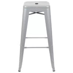 Emma and Oliver 4 Pack 30 High Metal Indoor Bar Stool - Stackable Stool