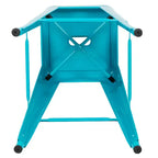 Emma and Oliver 4 Pack 30 High Metal Indoor Bar Stool - Stackable Stool