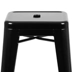 Emma and Oliver 4 Pack 30 High Metal Indoor Bar Stool - Stackable Stool