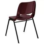 Emma and Oliver Ergonomic Shell Student Stack Chair - Classroom Chair / Office Guest Chair
