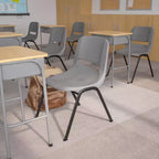 Emma and Oliver Ergonomic Shell Student Stack Chair - Classroom Chair / Office Guest Chair