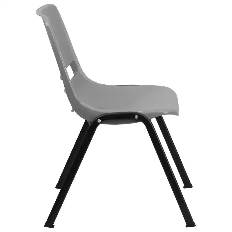 Emma and Oliver Ergonomic Shell Student Stack Chair - Classroom Chair / Office Guest Chair