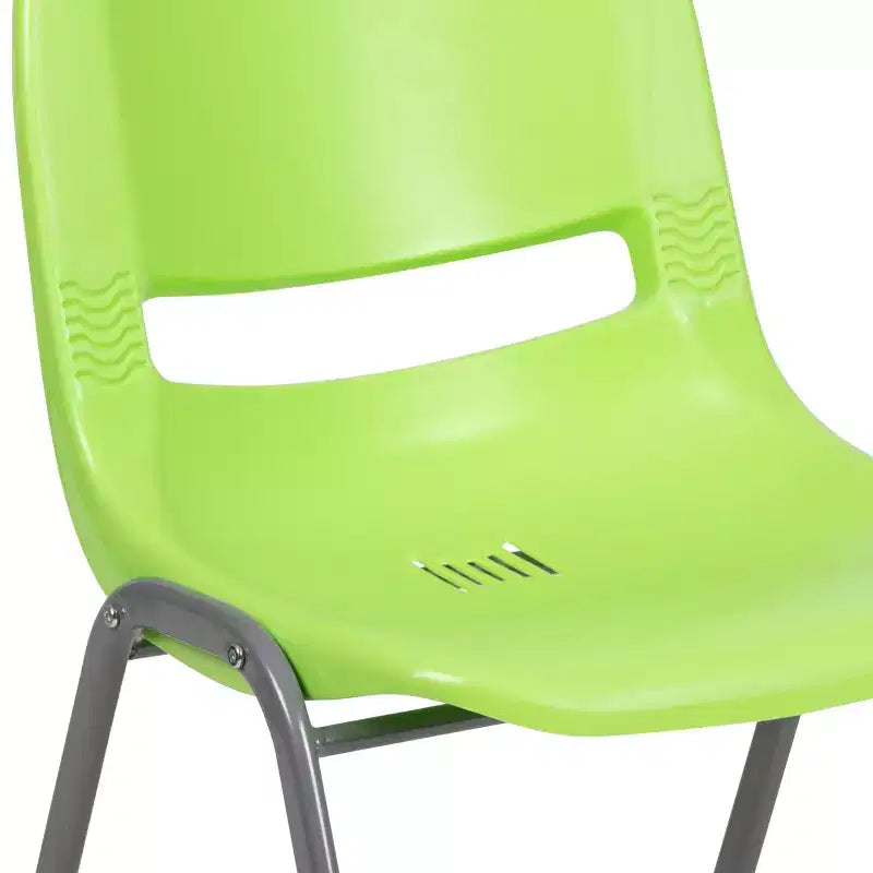 Emma and Oliver Ergonomic Shell Student Stack Chair - Classroom Chair / Office Guest Chair
