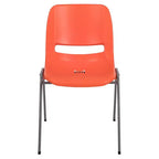 Emma and Oliver Ergonomic Shell Student Stack Chair - Classroom Chair / Office Guest Chair