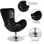 Emma and Oliver Swiveling Side Reception Chair with Back Pillow