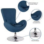Emma and Oliver Swiveling Side Reception Chair with Back Pillow