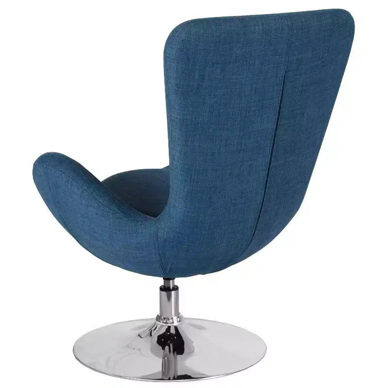 Emma and Oliver Swiveling Side Reception Chair with Back Pillow