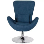 Emma and Oliver Swiveling Side Reception Chair with Back Pillow
