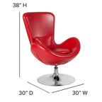 Emma and Oliver Swiveling Side Reception Chair with Back Pillow