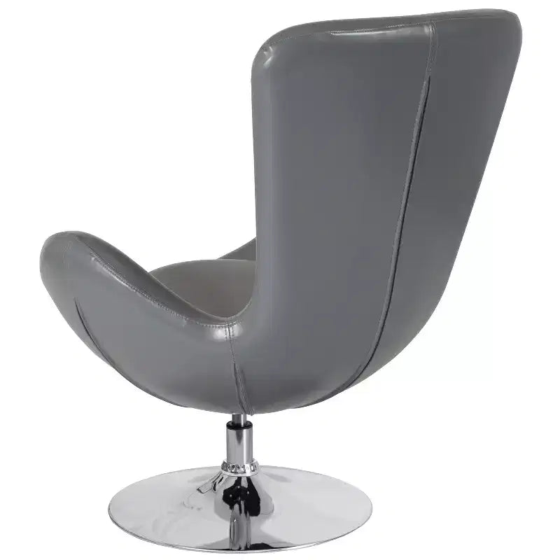 Emma and Oliver Swiveling Side Reception Chair with Back Pillow