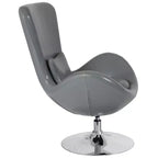 Emma and Oliver Swiveling Side Reception Chair with Back Pillow