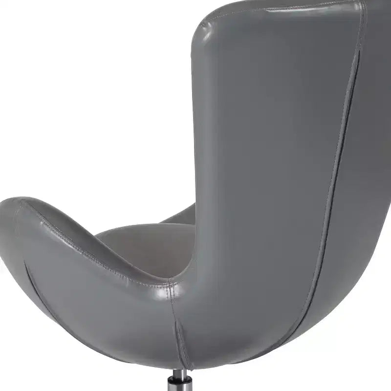Emma and Oliver Swiveling Side Reception Chair with Back Pillow