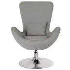Emma and Oliver Swiveling Side Reception Chair with Back Pillow