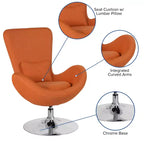 Emma and Oliver Swiveling Side Reception Chair with Back Pillow