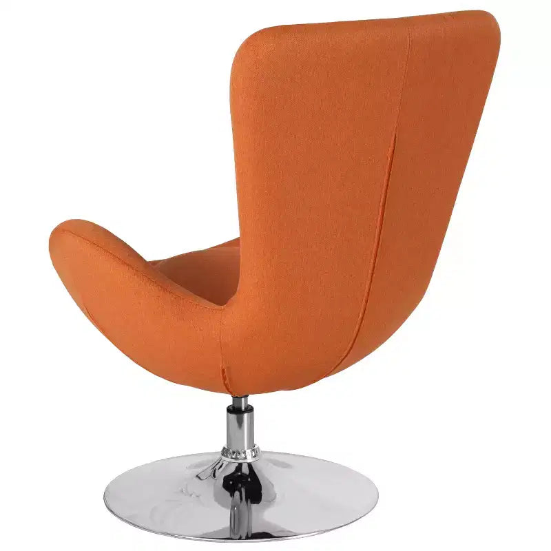Emma and Oliver Swiveling Side Reception Chair with Back Pillow