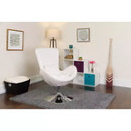 Emma and Oliver Swiveling Side Reception Chair with Back Pillow