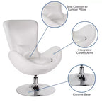 Emma and Oliver Swiveling Side Reception Chair with Back Pillow