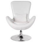 Emma and Oliver Swiveling Side Reception Chair with Back Pillow